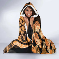 Personalised Aloha Hawaii Lanai Island Hooded Blanket Pineapple Isle Map Sea Turtle Plumeria LT14 - Polynesian Pride