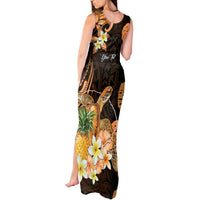 Personalised Aloha Hawaii Lanai Island Tank Maxi Dress Pineapple Isle Map Sea Turtle Plumeria LT14 - Polynesian Pride