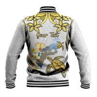 Personalised Aloha Hawaii Niihau Island Baseball Jacket Forbidden Isle Map Shell Lei LT14 - Polynesian Pride
