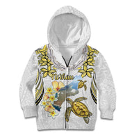 Personalised Aloha Hawaii Niihau Island Kid Hoodie Forbidden Isle Map Shell Lei