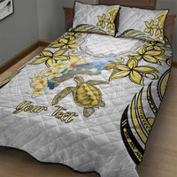 Personalised Aloha Hawaii Niihau Island Quilt Bed Set Forbidden Isle Map Shell Lei