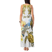 Personalised Aloha Hawaii Niihau Island Tank Maxi Dress Forbidden Isle Map Shell Lei LT14 - Polynesian Pride