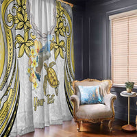 Personalised Aloha Hawaii Niihau Island Window Curtain Forbidden Isle Map Shell Lei LT14 - Polynesian Pride