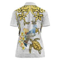Personalised Aloha Hawaii Niihau Island Women Polo Shirt Forbidden Isle Map Shell Lei LT14 - Polynesian Pride