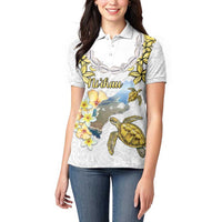 Personalised Aloha Hawaii Niihau Island Women Polo Shirt Forbidden Isle Map Shell Lei LT14 - Polynesian Pride