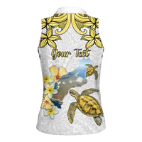 Personalised Aloha Hawaii Niihau Island Women Sleeveless Polo Shirt Forbidden Isle Map Shell Lei LT14 - Polynesian Pride