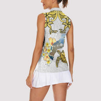 Personalised Aloha Hawaii Niihau Island Women Sleeveless Polo Shirt Forbidden Isle Map Shell Lei LT14 - Polynesian Pride