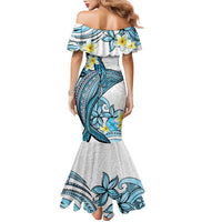 Personalised Aloha Hawaii Kahoolawe Island Family Matching Mermaid Dress and Hawaiian Shirt Target Isle Map With Humpback Whale