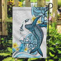Personalised Aloha Hawaii Kahoolawe Island Garden Flag Target Isle Map With Humpback Whale LT14 Garden Flag Blue - Polynesian Pride