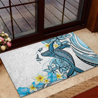 Personalised Aloha Hawaii Kahoolawe Island Rubber Doormat Target Isle Map With Humpback Whale LT14 - Polynesian Pride