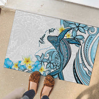 Personalised Aloha Hawaii Kahoolawe Island Rubber Doormat Target Isle Map With Humpback Whale LT14 - Polynesian Pride