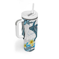 Personalised Aloha Hawaii Kahoolawe Island Tumbler With Handle Target Isle Map With Humpback Whale LT14 - Polynesian Pride