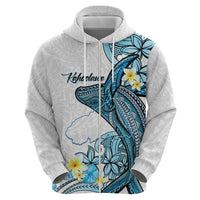 Personalised Aloha Hawaii Kahoolawe Island Zip Hoodie Target Isle Map With Humpback Whale