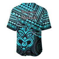 Matariki New Zealand Baseball Jersey Maori New Year Tiki Turquoise Version LT14