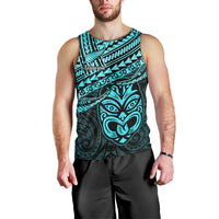 Personalised Matariki New Zealand Men Tank Top Maori New Year Tiki Turquoise Version LT14