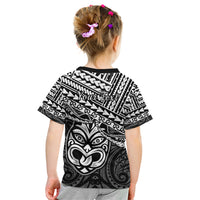 Personalised Matariki New Zealand Kid T Shirt Maori New Year Tiki Black Version LT14