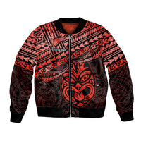 Matariki New Zealand Bomber Jacket Maori New Year Tiki Red Version LT14 Unisex Red - Polynesian Pride