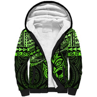 Personalised Matariki New Zealand Sherpa Hoodie Maori New Year Tiki Green Version LT14 Unisex Green - Polynesian Pride