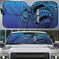 Personalised Polynesia Blue Marlin Fishing Auto Sun Shade Marlin Anchor Tattoo Polynesian Pattern LT14 Purple - Polynesian Pride