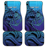 Personalised Polynesia Blue Marlin Fishing Car Mats Marlin Anchor Tattoo Polynesian Pattern LT14 - Polynesian Pride