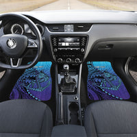 Personalised Polynesia Blue Marlin Fishing Car Mats Marlin Anchor Tattoo Polynesian Pattern LT14 Set 2pcs - Front Purple - Polynesian Pride