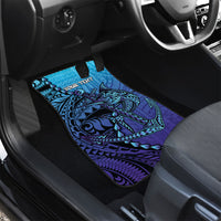 Personalised Polynesia Blue Marlin Fishing Car Mats Marlin Anchor Tattoo Polynesian Pattern LT14 - Polynesian Pride