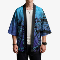 Personalised Polynesia Blue Marlin Fishing Kimono Marlin Anchor Tattoo Polynesian Pattern LT14 - Polynesian Pride