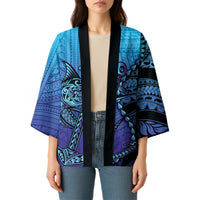 Personalised Polynesia Blue Marlin Fishing Kimono Marlin Anchor Tattoo Polynesian Pattern LT14 - Polynesian Pride