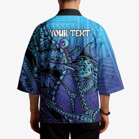 Personalised Polynesia Blue Marlin Fishing Kimono Marlin Anchor Tattoo Polynesian Pattern LT14 - Polynesian Pride