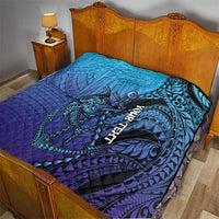 Personalised Polynesia Blue Marlin Fishing Quilt Marlin Anchor Tattoo Polynesian Pattern LT14 - Polynesian Pride
