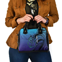 Personalised Polynesia Blue Marlin Fishing Shoulder Handbag Marlin Anchor Tattoo Polynesian Pattern LT14 - Polynesian Pride