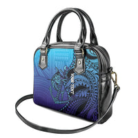 Personalised Polynesia Blue Marlin Fishing Shoulder Handbag Marlin Anchor Tattoo Polynesian Pattern LT14 - Polynesian Pride