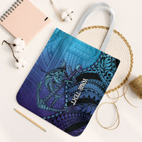 Personalised Polynesia Blue Marlin Fishing Tote Bag Marlin Anchor Tattoo Polynesian Pattern LT14 White Strap One Size Purple - Polynesian Pride