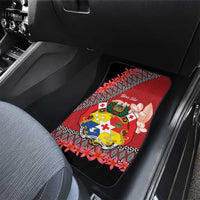 Personalised Tonga Language Week Car Mats Malo e Lelei Tongan Ngatu Pattern - Red LT14 - Polynesian Pride