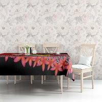 Personalised Tonga Language Week Tablecloth Malo e Lelei Tongan Ngatu Pattern - Red LT14 - Polynesian Pride