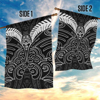 Kia Kaha Te Reo Maori Garden Flag Aotearoa Hei Tiki With Hongi LT14 - Polynesian Pride