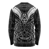Kia Kaha Te Reo Maori Long Sleeve Shirt Aotearoa Hei Tiki With Hongi
