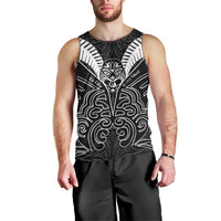 Kia Kaha Te Reo Maori Men Tank Top Aotearoa Hei Tiki With Hongi LT14 - Polynesian Pride