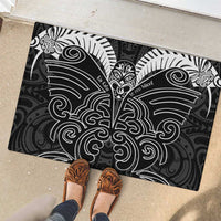 Kia Kaha Te Reo Maori Rubber Doormat Aotearoa Hei Tiki With Hongi LT14 - Polynesian Pride