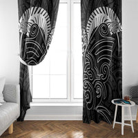 Kia Kaha Te Reo Maori Window Curtain Aotearoa Hei Tiki With Hongi LT14 - Polynesian Pride