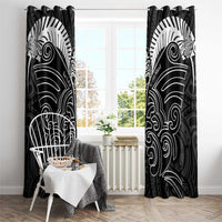 Kia Kaha Te Reo Maori Window Curtain Aotearoa Hei Tiki With Hongi LT14 - Polynesian Pride