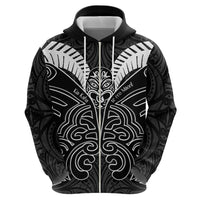 Kia Kaha Te Reo Maori Zip Hoodie Aotearoa Hei Tiki With Hongi