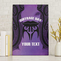 Personalised New Zealand Suffrage Day Canvas Wall Art Maori Tattoo Galaxy Vibe LT14 Without Frame Purple - Polynesian Pride