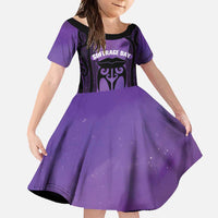 Personalised New Zealand Suffrage Day Family Matching Off Shoulder Maxi Dress and Hawaiian Shirt Maori Tattoo Galaxy Vibe - Polynesian Pride
