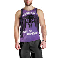 Personalised New Zealand Suffrage Day Men Tank Top Maori Tattoo Galaxy Vibe LT14 - Polynesian Pride