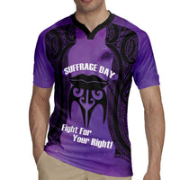 Personalised New Zealand Suffrage Day Rugby Jersey Maori Tattoo Galaxy Vibe - Polynesian Pride