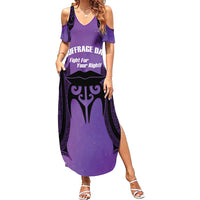 Personalised New Zealand Suffrage Day Summer Maxi Dress Maori Tattoo Galaxy Vibe - Polynesian Pride