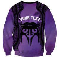 Personalised New Zealand Suffrage Day Sweatshirt Maori Tattoo Galaxy Vibe LT14 - Polynesian Pride