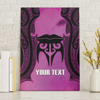 Personalised Moko Kauae New Zealand Canvas Wall Art Maori Chin Tattoo Pink LT14 Without Frame Pink - Polynesian Pride