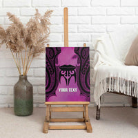 Personalised Moko Kauae New Zealand Canvas Wall Art Maori Chin Tattoo Pink LT14 - Polynesian Pride
